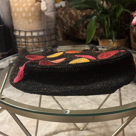 Annabel Ingall Black Tote with Colorful Dots - Picture 6 of 8